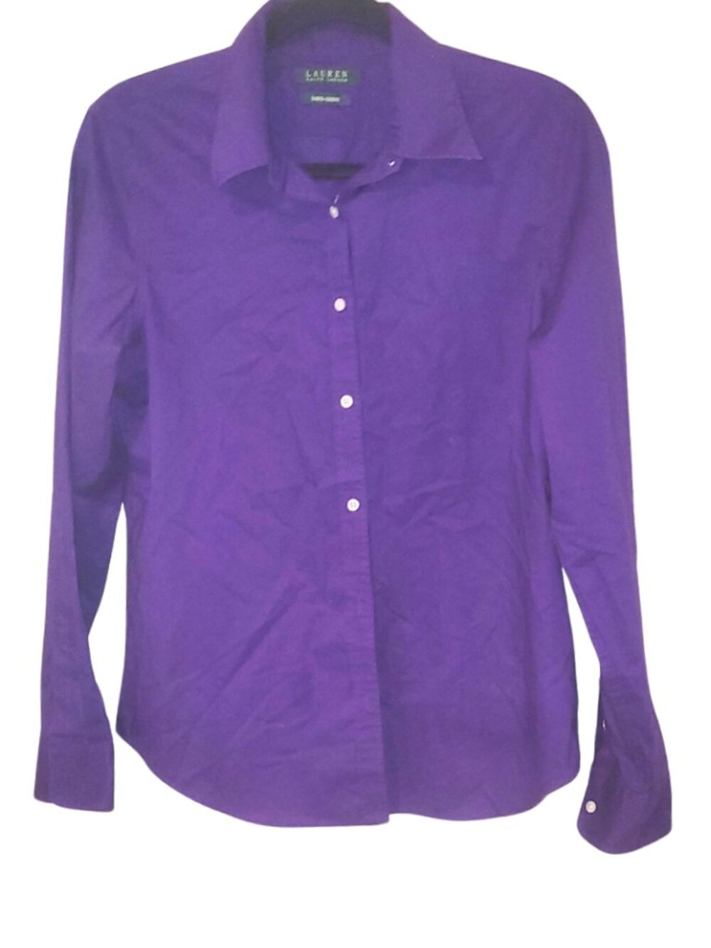 Lauren Ralph Lauren Purple Non-Iron Button Down Shirt. Size S.